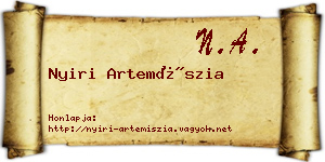 Nyiri Artemíszia névjegykártya
